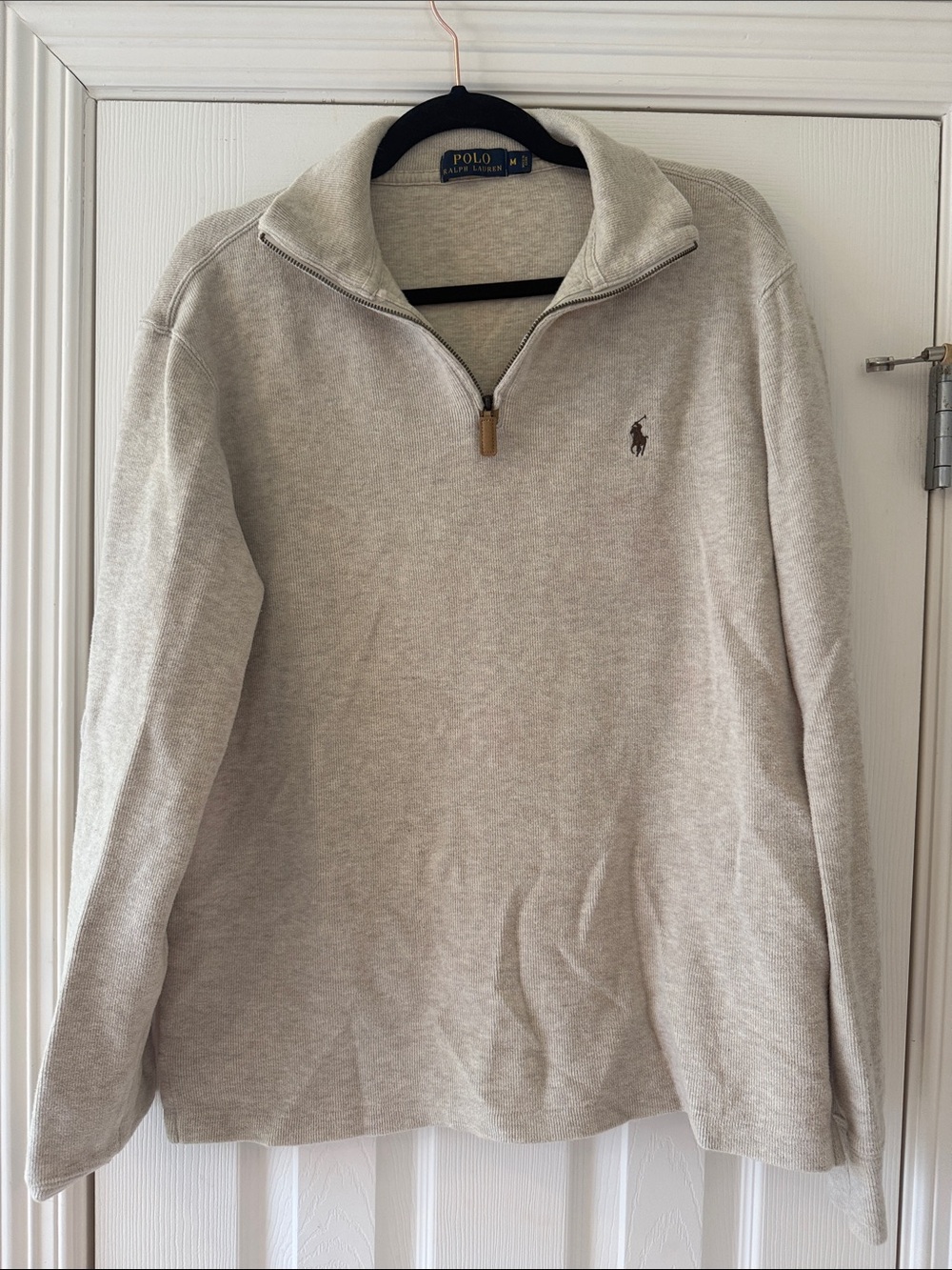 Polo by Ralph Lauren Men's Zip Mock Sweater - Light Gray